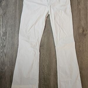 Vintage Y2k White Corduroy Low Rise Flare Leg Pant Size 27 Brody Jeans